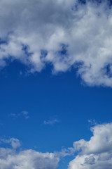 Blue sky background with clouds