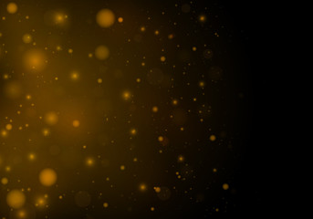 Fototapeta na wymiar Festive golden luminous background with colorful lights bokeh. Light abstract glowing bokeh lights. Magic concept. Christmas concept.