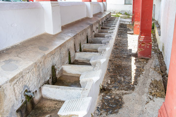 Old laundry or washing place in the village of Higuera de la Sierra in Huelva mountains, Sierra de Aracena, Spain