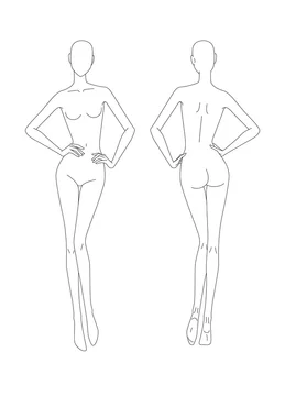 how to draw a fashion figure | step by step with measurements | FREE FASHION  FIGURE TEMPLATES - YouTube