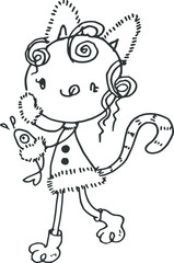 Cartoon beautiful cute girl 