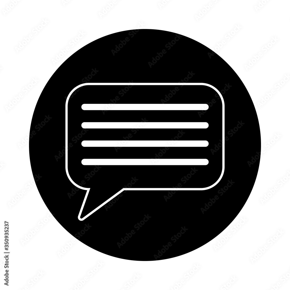 Poster speech bubble message isolated icon