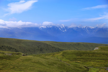 Fototapeta premium view of the North Chuysky ridge, Altai republic, Russia