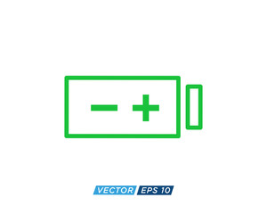 Obraz premium Battery Sign Icon Design Vector
