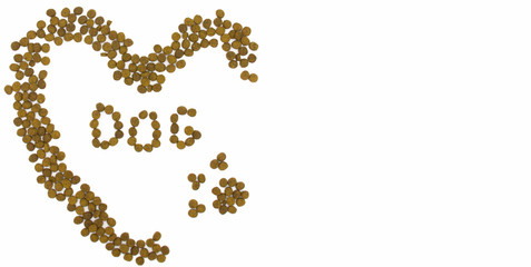 Image of a heart and a dogs paw,word 