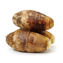 Taro on a white background