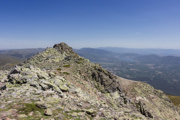 View of the surrounding area of Peñalara mountain in Madrid (Spain)