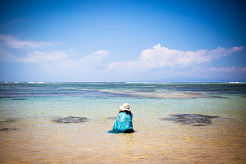 Sanur Beach Scene in Indonesia