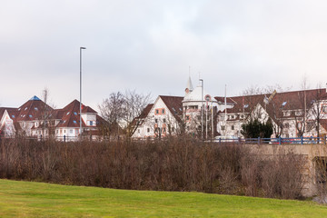 Green field and Quality Hotel Olavsgaard in  in  Skedsmo,  a municipality in Akershus county, Norway.