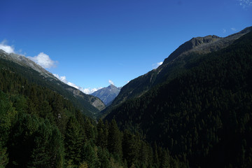 Mountains that fit wonderfully into the landscape photographed on vacation