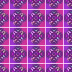 seamless monochrome purple pattern. ornament in shades of pink and lilac. patchwork. bright fabric design. print, template.