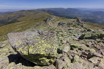 View of the surrounding area of Peñalara mountain in Madrid (Spain)