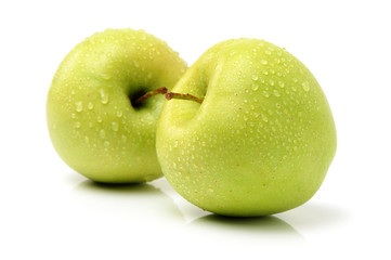 Green apple isolated on white background