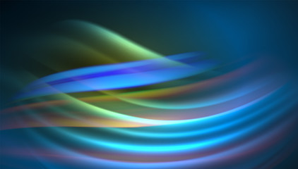 Fluid wave lines background. Trendy abstract layout template for business or technology presentation, internet poster or web brochure cover, wallpaper