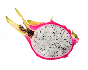Pitaya or Dragon Fruit isolated against white background