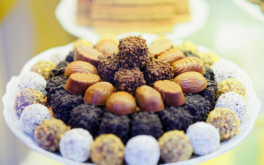Italian chocolate sweets in Florence reflex