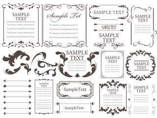 高級感ビンテージフレーム飾り罫アンティークセット