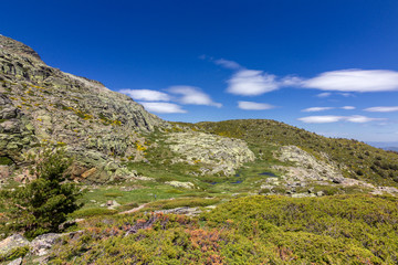 View of the surrounding area of Peñalara mountain in Madrid (Spain)
