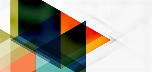 Geometric abstract background, mosaic triangle and hexagon shapes. Trendy abstract layout template for business or technology presentation, internet poster or web brochure cover, wallpaper