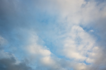 white clouds on blue sky