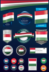 Made in HUNGARY Seal and Icon Collection,HUNGARIAN National Flag (Vector Art)
