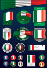 Made in ITALY Seal Collection, ITALIAN National Flag (Vector Art)

