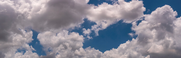 Blue sky with clouds texture panorama for background