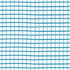 Vector seamless pattern with hand drawn blue grids