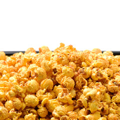Popcorn on white background