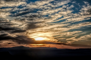 Sunset in the desert