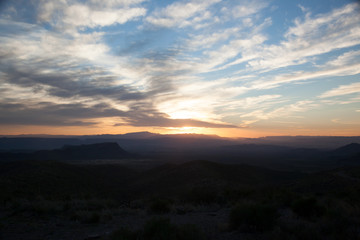 Sunset in the desert