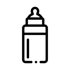 baby bottle with milk icon vector. baby bottle with milk sign. isolated contour symbol illustration