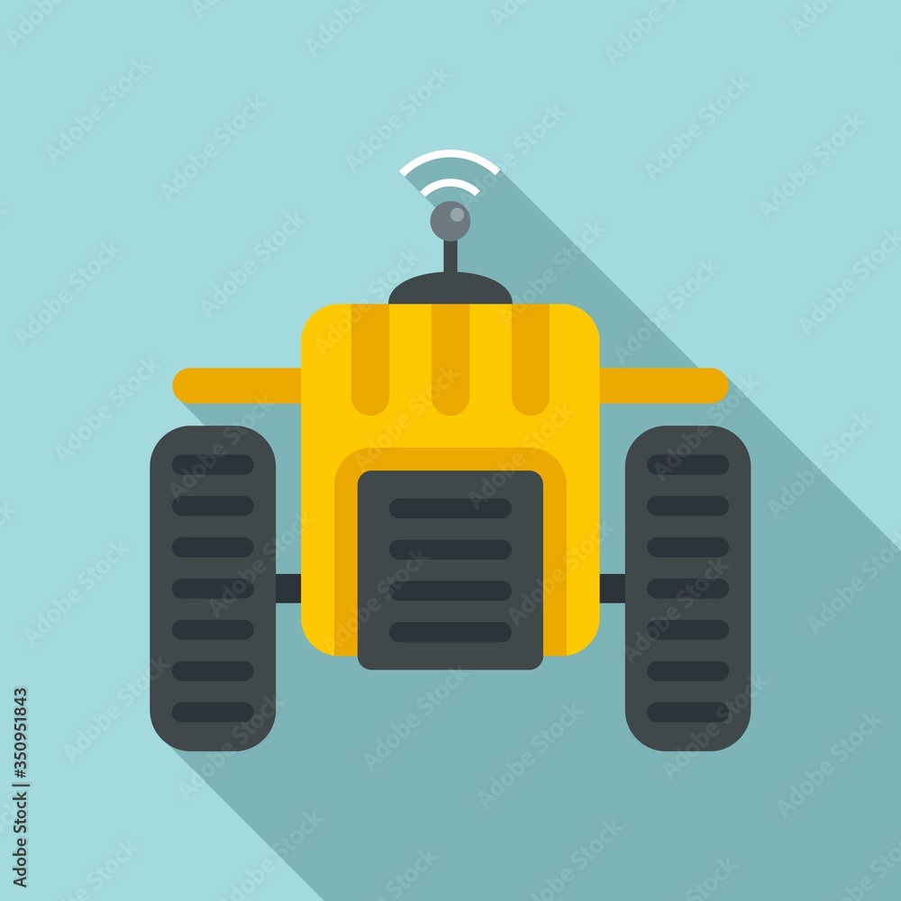 Poster autonomous farm machine icon. flat illustration of autonomous farm machine vector icon for web desig