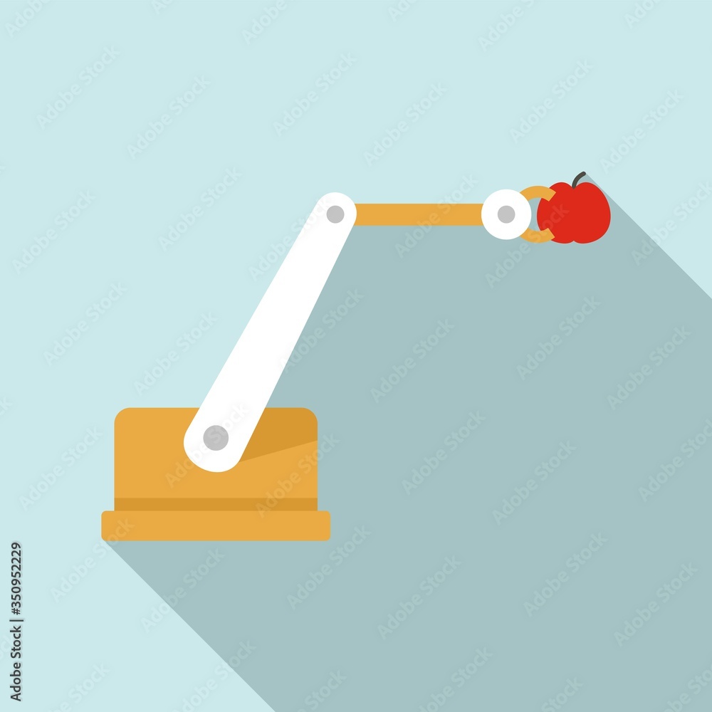 Poster farm robotic smart arm icon. flat illustration of farm robotic smart arm vector icon for web design