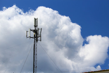 5G mobile phone tower. High Speed Broadband