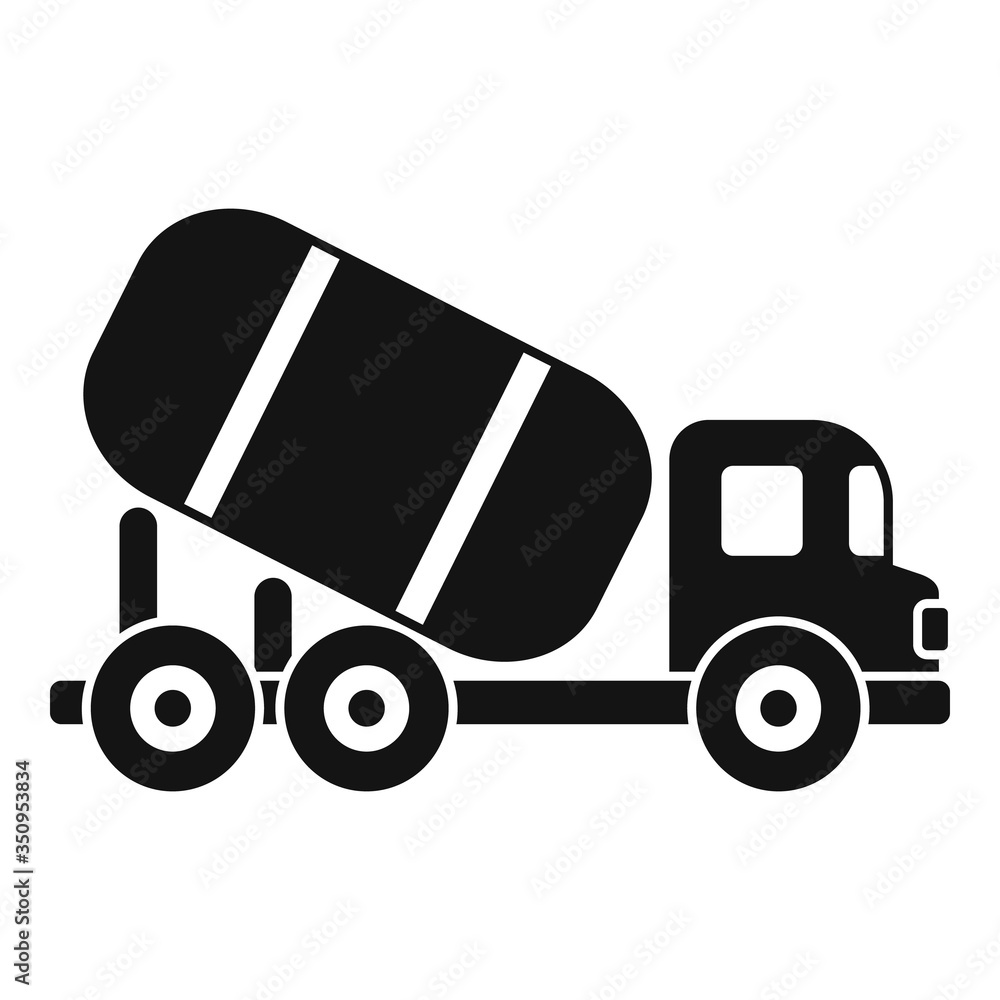 Poster cement mixer machine icon. simple illustration of cement mixer machine vector icon for web design is