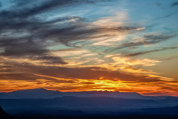 Sunset in the desert