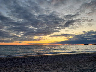 sunset over lake Superior, ontario 