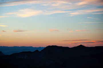 Sunset in the desert