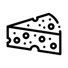 piece of hard cheese icon vector. piece of hard cheese sign. isolated contour symbol illustration