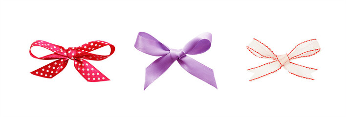 Set of silk ribbon bows