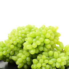 green grapes on white background