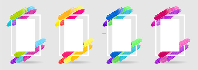 paint colorful baсkground brochure