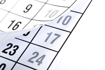 Abstract blur page calendar 2020 flipping sheet close background