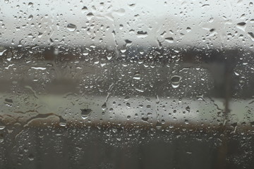 raindrops on window 