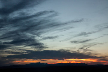 Fototapeta na wymiar Beautiful Sunset in Big Bend National Park