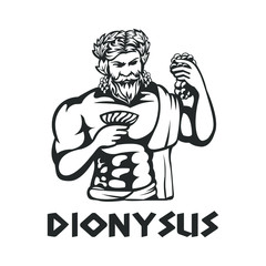 illustration of Dionysus vector template