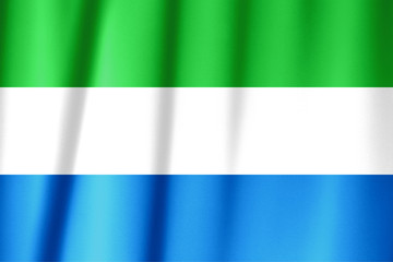 Fototapeta na wymiar Waving Flag of Sierra Leone