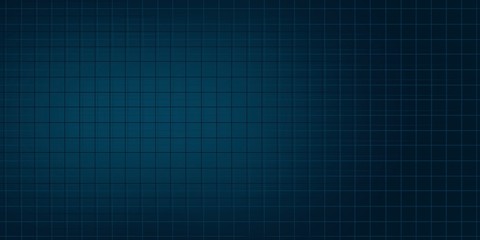 Dark blue and dark green grid background. Square grid background. Illustration of blank template layout of simple stage with grid.