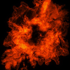 Abstract of flames, burning heat, dancing fire, forming in wave flow. energy waves and simulated inferno, flames. 3D rendering	